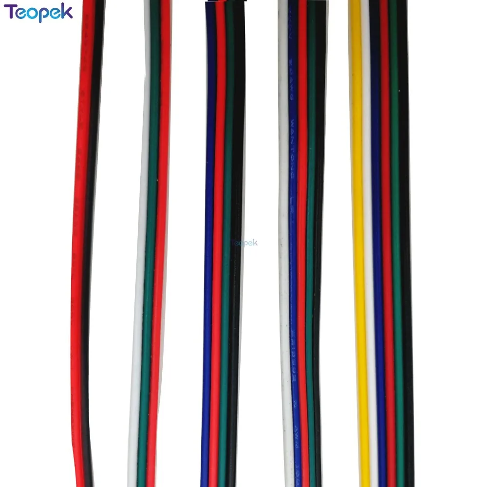 2pin 3pin 4pin 5pin 6pin провод кабель удлинитель 22AWG светодиодный разъем для WS2812 WS2811 RGB/RGBW/RGB
