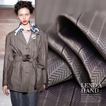 

Retro - precipitation imported yarn dyed silk herringbone jacquard silk fabric silk cloth skinny fabric