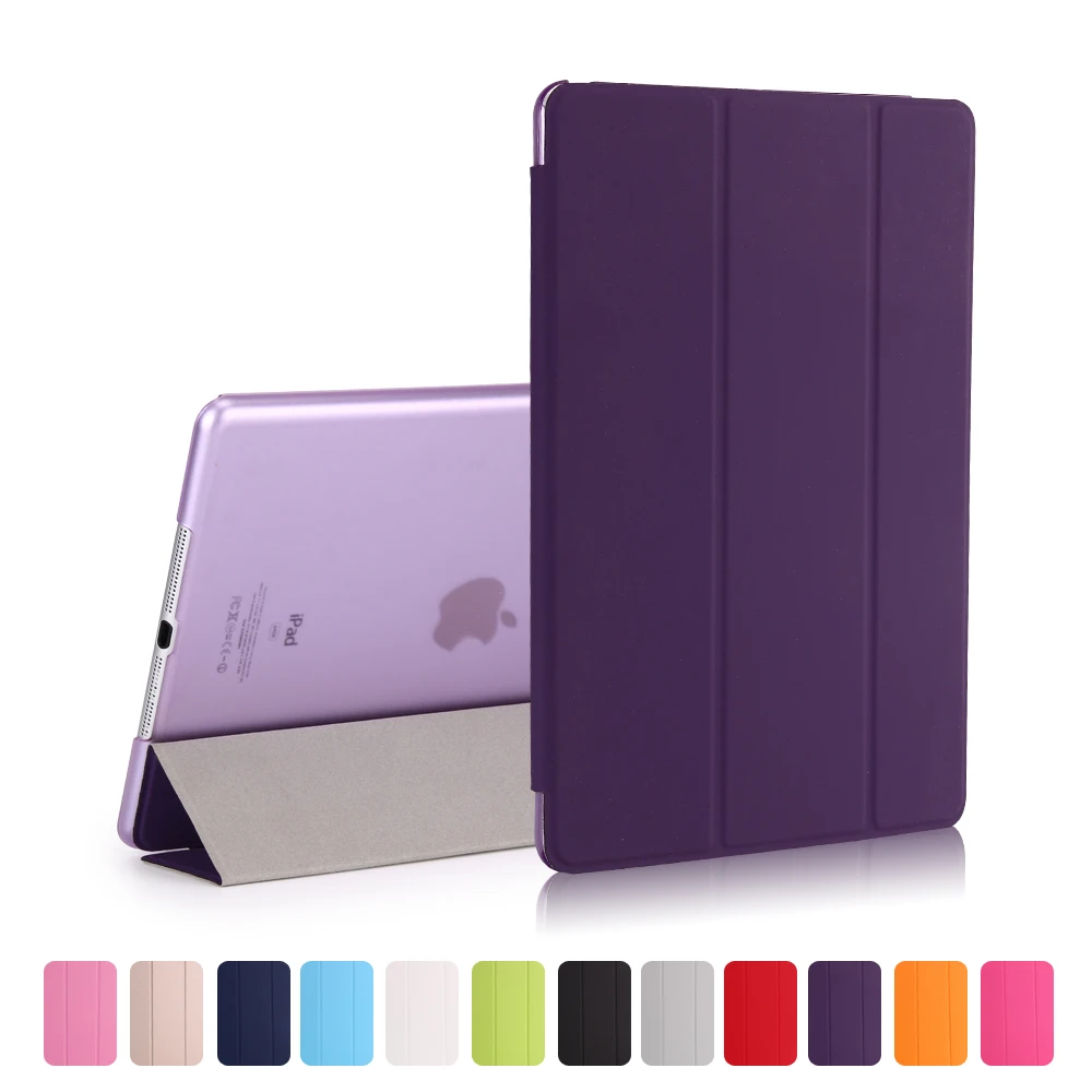 

Sale,For New ipad 9.7 inch 2017 2018 Release,PU Ultra Slim Magnet wake Smart Cover Retina new case shell also for iPad Air model