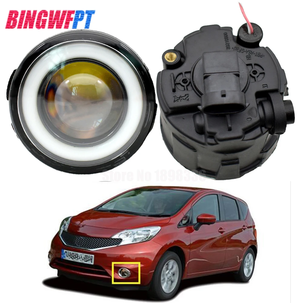 2 шт. супер яркий светодиодный противотуманный светильник + белый Angel eye для NISSAN Note
