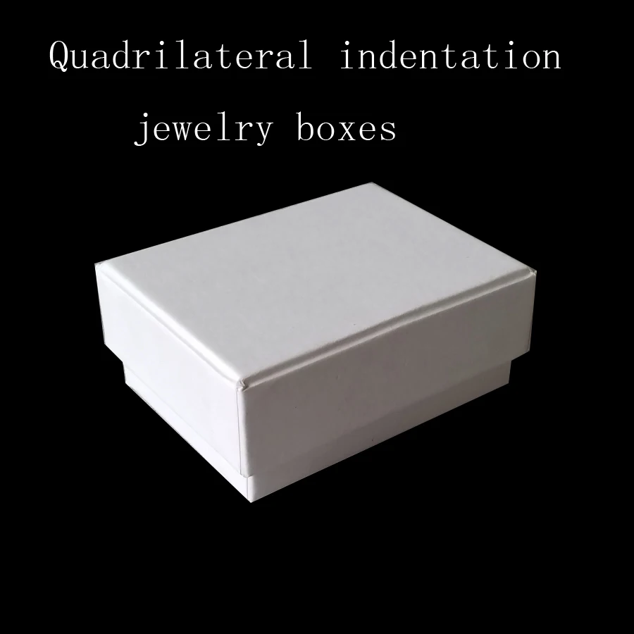 Модная белая коробка для ювелирных изделий 50 шт./лот кольцо серьги кулон коробки для упаковки ожерелье