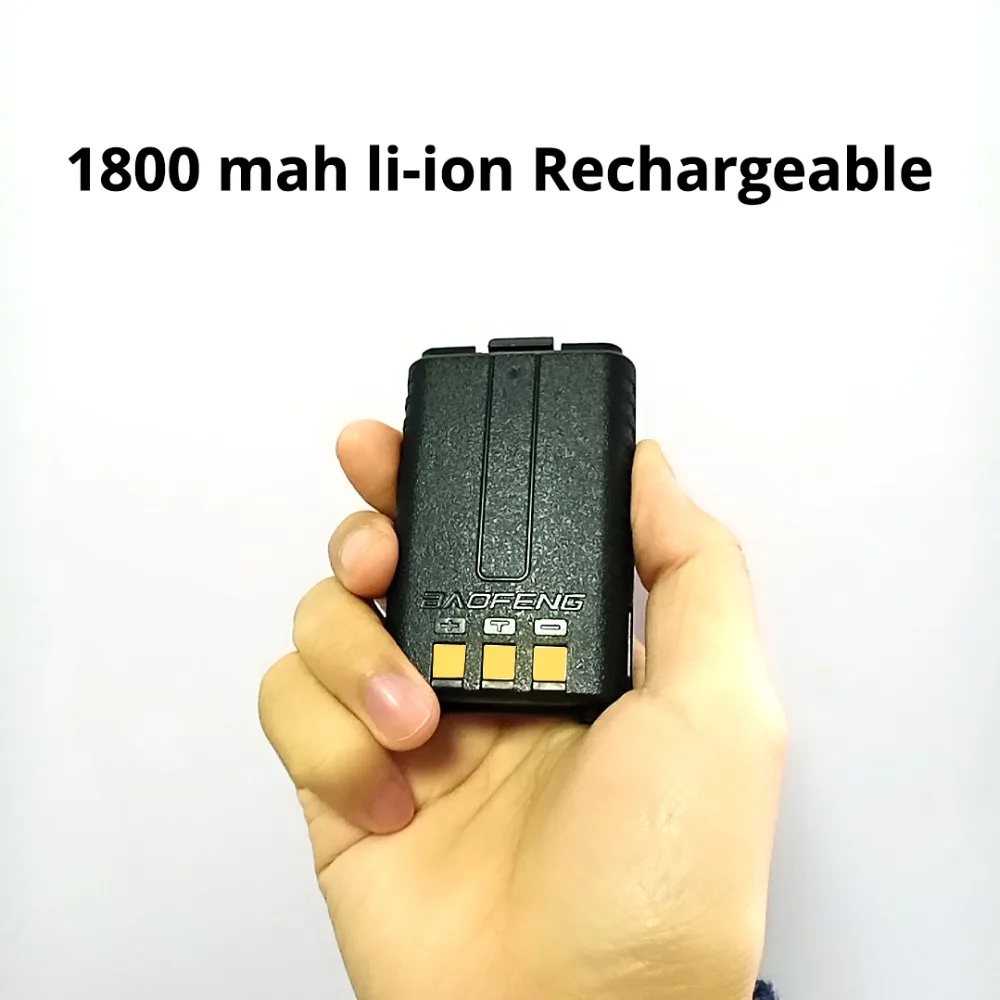 Оригинальная рация Baofeng 5r 5ra 5re портативная 1800 мА/ч литий ионные аккумуляторы