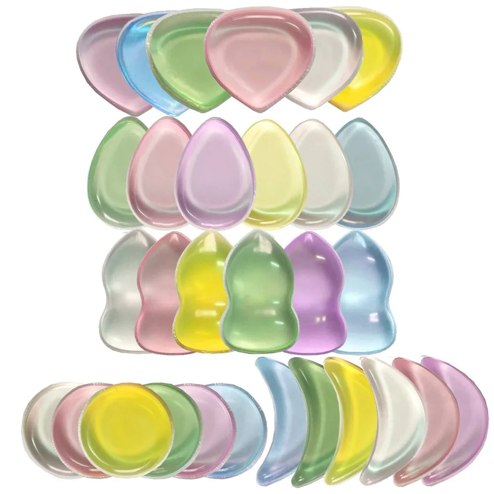 

6 pcs Jelly Soft Silicone Gel Powder Puff Sponge For Cosmetic Face Foundation Professional Makeup puff Set High Quality maquiage