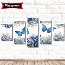 DIY 5D Diamond Painting Cross Stitch Mosaic Diamond Embroidery Needlework Pattern Rhinestone Paintings Butterfly Canvas Painting dazzle butterfly prints diamond paintings
