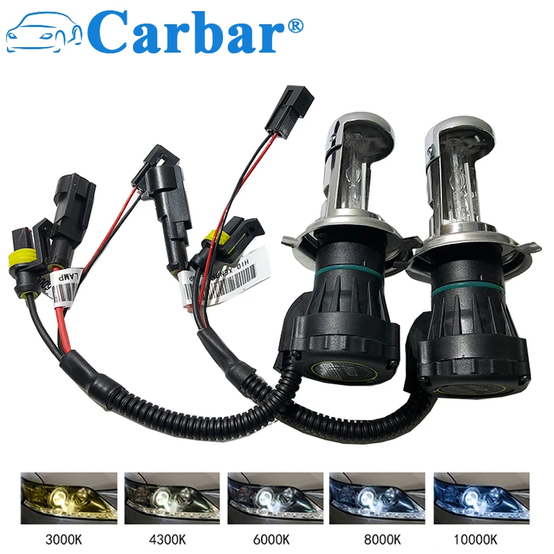 Carbar Factory Outleft H4 Bi xenon Light HID Headlight Bulb Hi Lo Beam Xenon Lights 43K