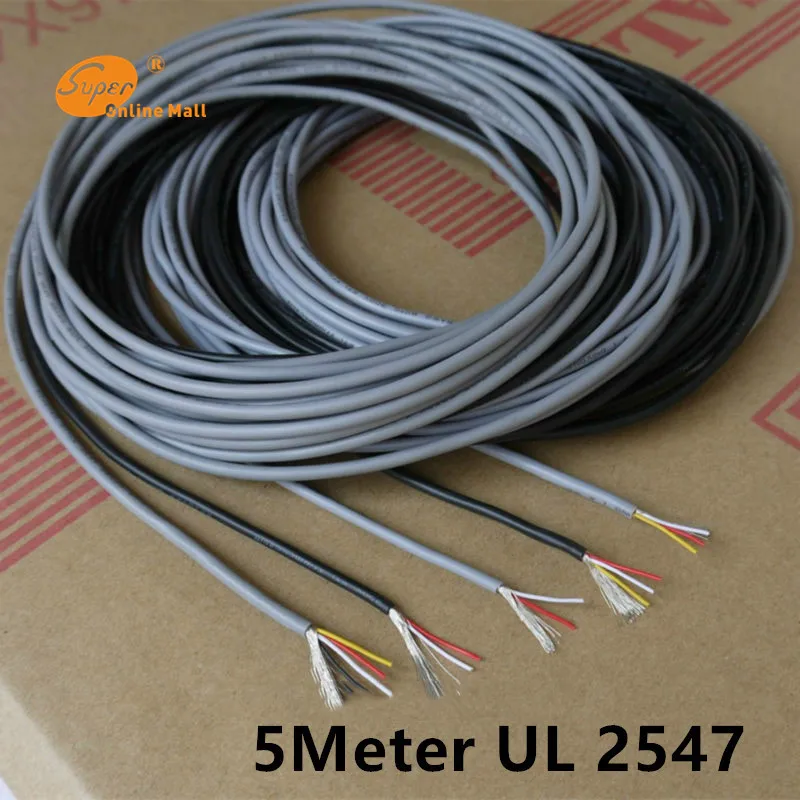 Многожильный Кабель управления медным проводом UL 2547 28/26/24 AWG экранированный