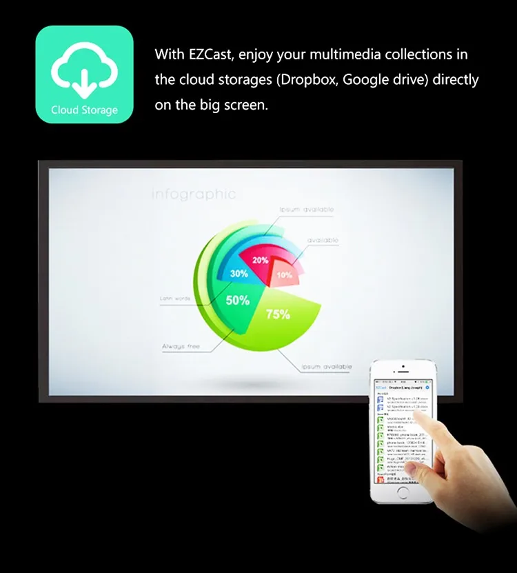 TV Vara HDMI 1080 P Miracast DLNA