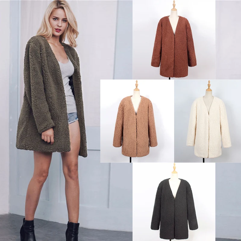 

LANSHIFEI Faux Fur Garment Multi Color Faux Lamb Fur Parka Colors Middle Long Jacket Spring Fall China Supplier Faux Fur Coat
