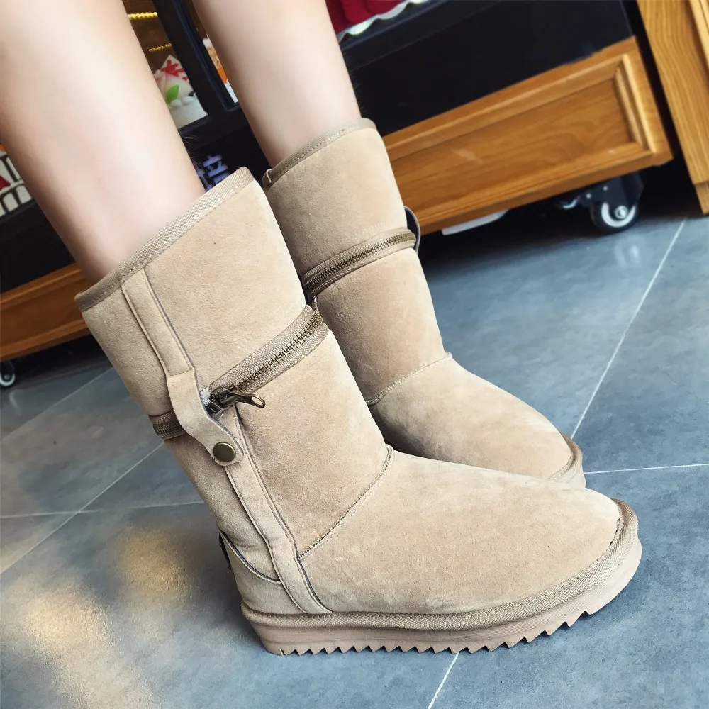 

AXPXHT Women's High-Heeled Snow Boots 2018 New Fashion Creative Women's Shoes Can Wear Two Detachable Plus Velvet Warm Boots