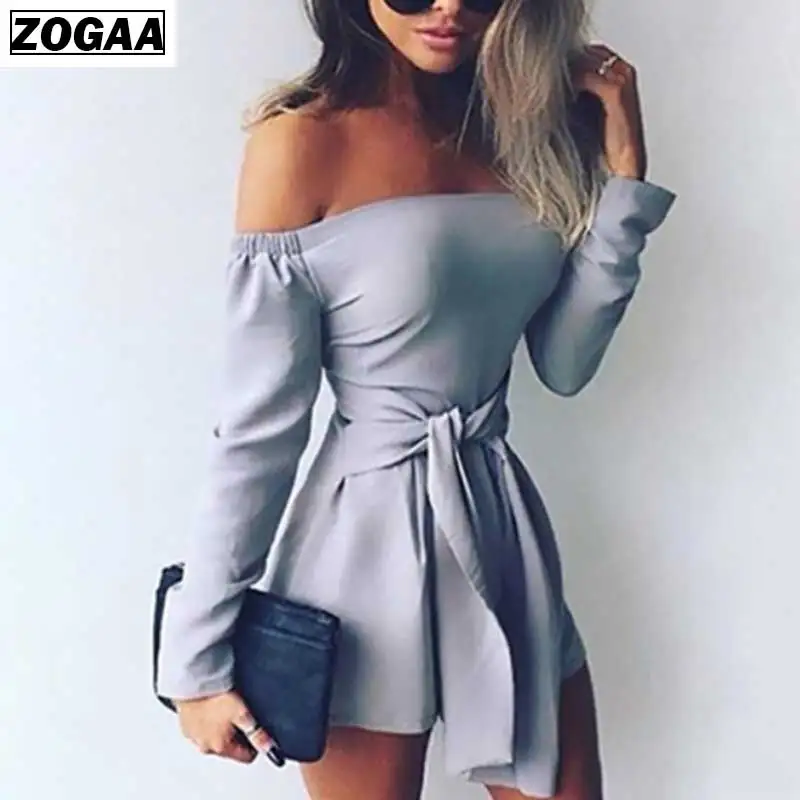 Summer Slash Neck Jumpsuit Women Rompers Sexy Bodysuit Bow Playsuit Long Sleeve Catsuit Cotton Playsuit Ladies Jumpsuit ZOGAA Summer Slash Neck Jumpsuit Women Rompers Sexy Bodysuit Bow Playsuit Long Sleeve Catsuit Cotton Playsuit Ladies Jumpsuit ZOGAA