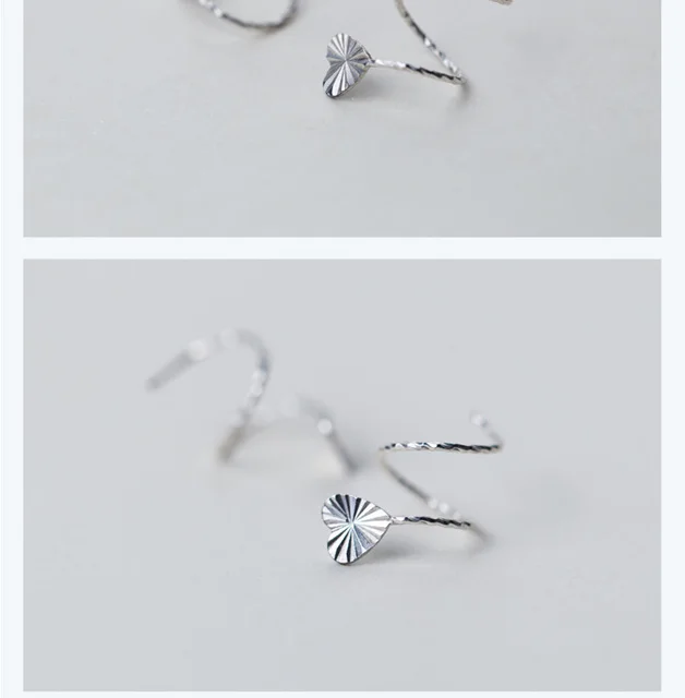 Trusta 925 пробы серебряные женские маленькие звезды сердце ухо кости уха пряжки кольцо плотно Упакованные мини Двойные Кольца Серьги DS427