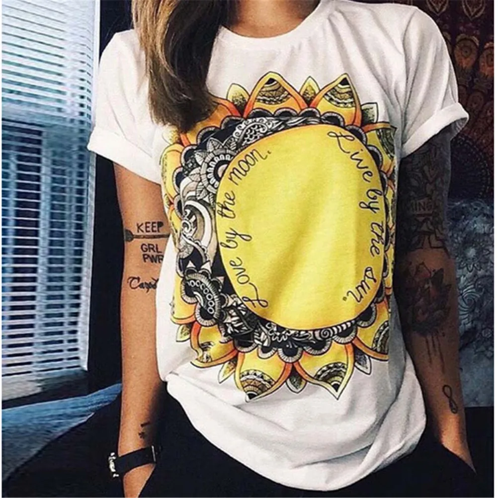 Футболка Летняя женская дизайнерская одежда футболка с принтом панк-рок Модные Графические футболки Европейская футболка