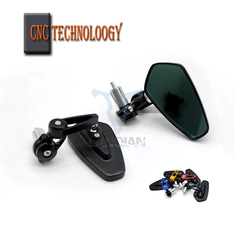 Motorcycle Mirrors Handle Bar End Side Rearview Mirrors Blue Glass Cafe Racer For Aprilia TUONO R V4R Factory V4 R MANA 850 RS
