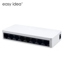 EASYIDEA сетевой коммутатор концентратор 10/100 Мбит сетевой коммутатор Ethernet 8-Порты и разъёмы быстрому включению адаптера Full/полудуплекс режим