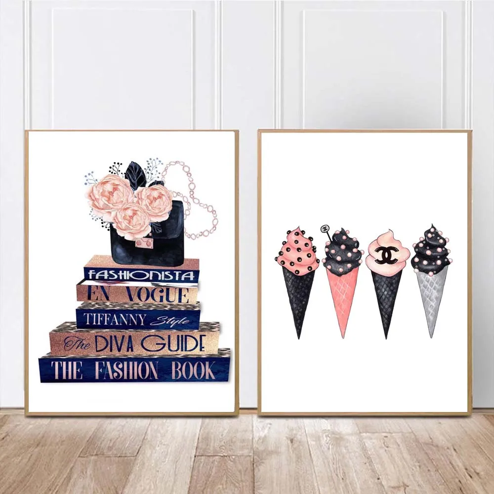 

Nordic Decoration Fashion Ice Cream Poster Canvas Painting Posters and Prints Wall Pop Art Picture For Kids Room Decor For Home