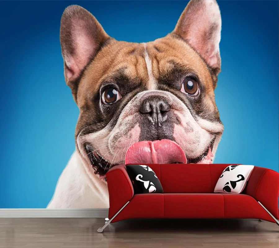 Papel De Parede Dogs Bulldog Snout Tongue Animals Photo Wallpaper