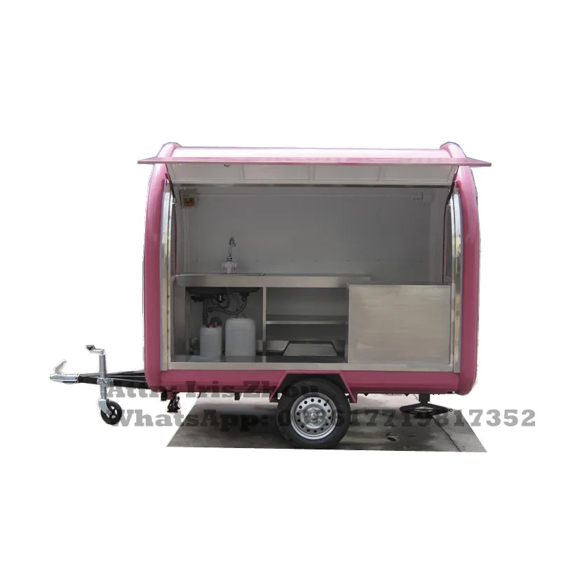 CE approved 2m width new breakfast food cart snack food cart street