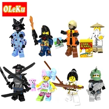 Single Sale Ninjagoing Movie Figures Bricks Nya Sensei Wu Master N POP Girls Garmadon Sharkman Pythor