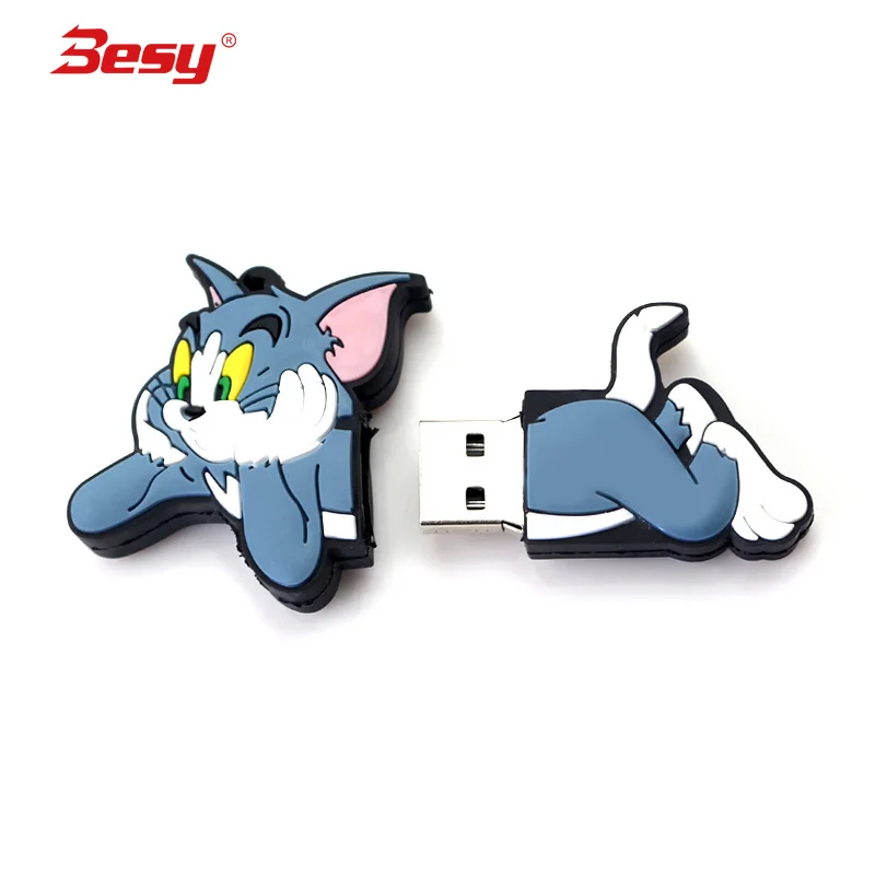 Usb флеш накопитель с мультяшным котом и мышь Стилус 32g Флешка 16g 8g новый милый