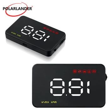 

3.5 Inch Car Speed Projector Alarm System Digital Vehicle Speedometer HUD Display Consumption Data OBD 2