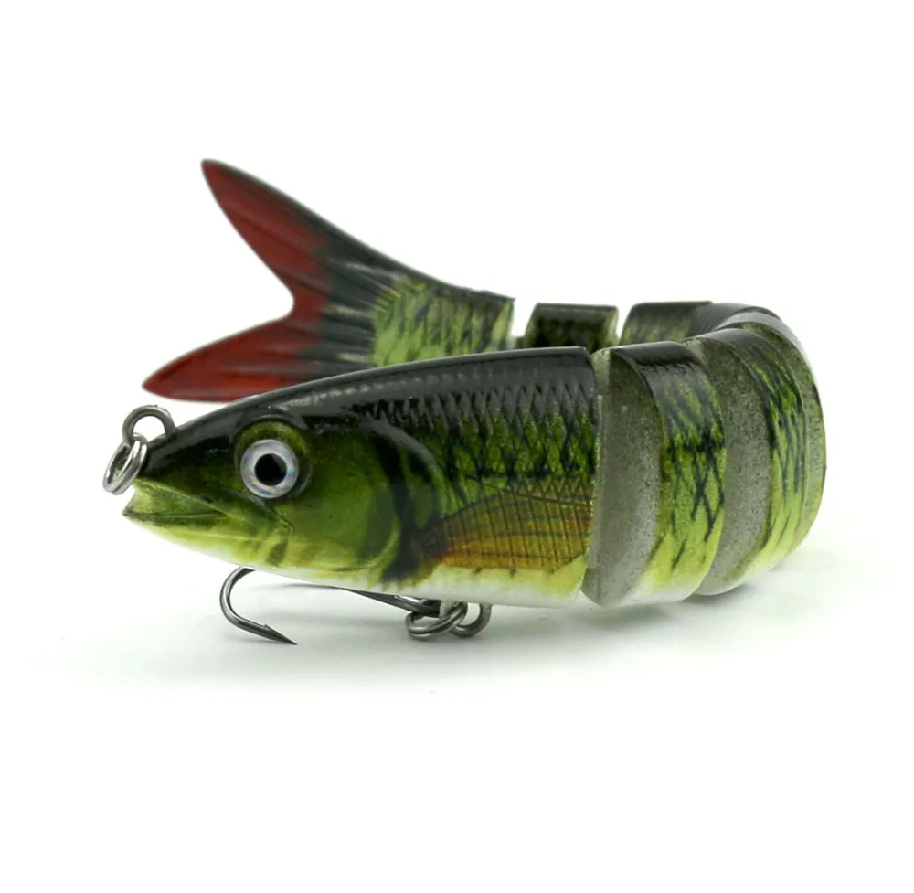  1pcs Jointed Fishing Lures Wobblers 10CM/15.4G Lifelike 8 Sections Swim Bait Hard Plastic Bait Arti