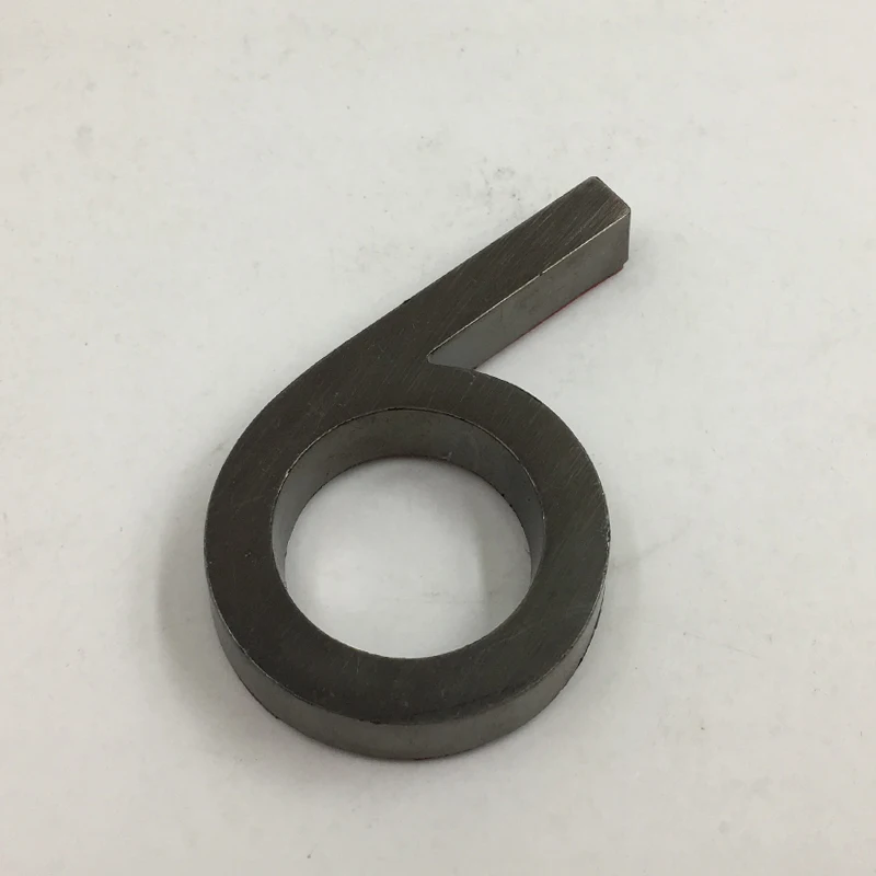 Números de casa de plástico de Color negro 1 PC 6*3,8*0,8 CM Puerta de hogar de Hotel ABS número de números de chapado placa de placa adhesiva placa de dirección