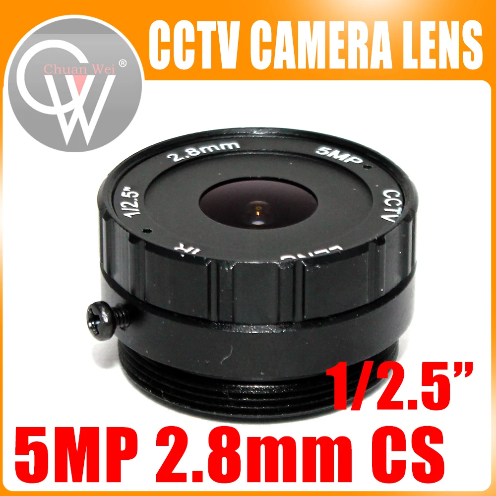 

2.8MM Lens Wide Angle 120 Degree CCTV Camera Lens Dome CS Mount Support CCTV IP Analog Camera 5MP Lens