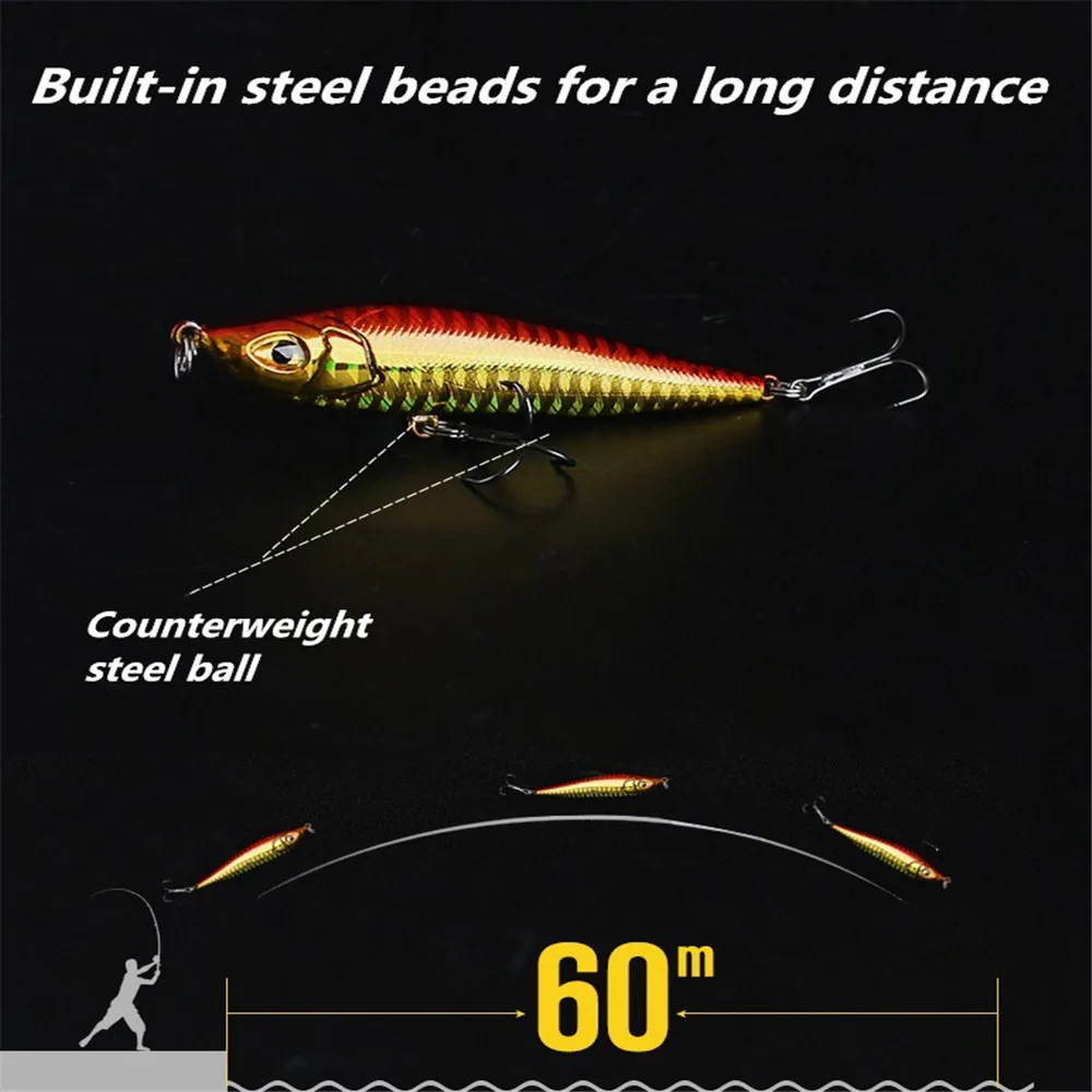 FISHINAPOT 1 шт. 8 см/15 г приманка карандаш опускается на дно высокое качество LaserFishing