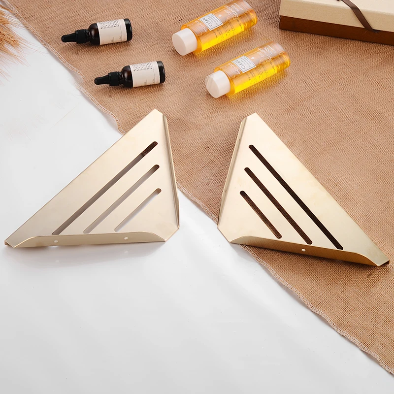 Bathroom Shelf Organizer Corner Brushed Stainless Steel Bathroom Shelves Shower Storage Rack Wall Mounted Toilet Shampoo Shelf