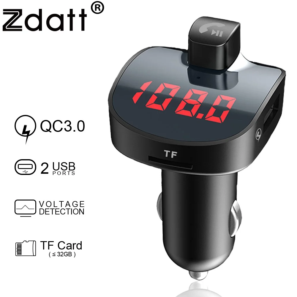 Car FM Transmitter Bluetooth Wireless Dual USB Phone Car Charger fm