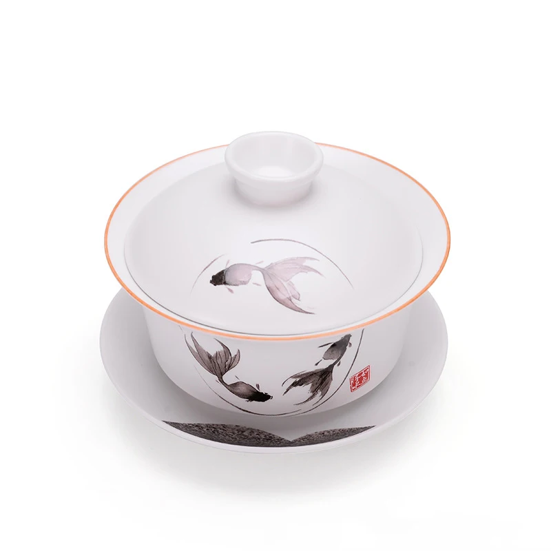 180 мл чайная чашка, керамический чайник кунг-фу, чайный набор Gaiwan Chawan, чайный набор Tie Guanyin Dahong Pao, чай улун, кухонный обеденный бар, чайная посуда