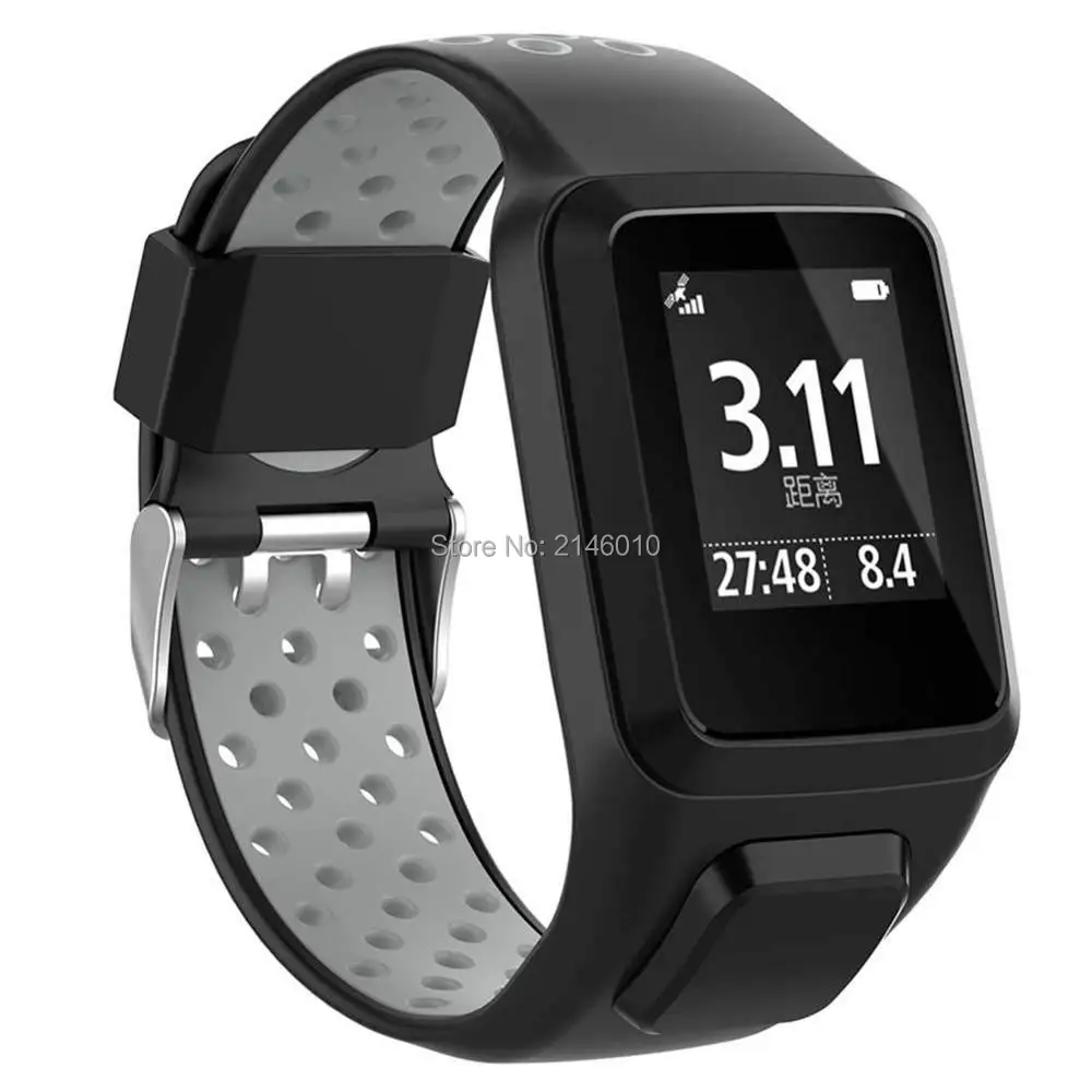 

24mm Silicone Replacement Wrist Band Strap for Tomtom 2 3 Runner 2 3 Spark and Golf 2 Series