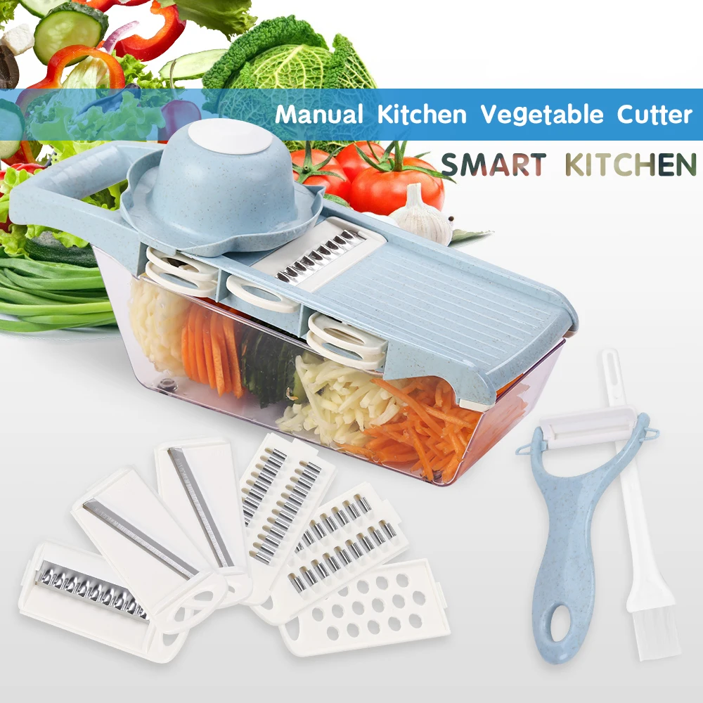 

Manul Vegetable Cutter Carrot Potato Peeler Stainless Steel Blade Mandoline Slicer Cheese Grater Vegetable Slicer Kitchen Tools