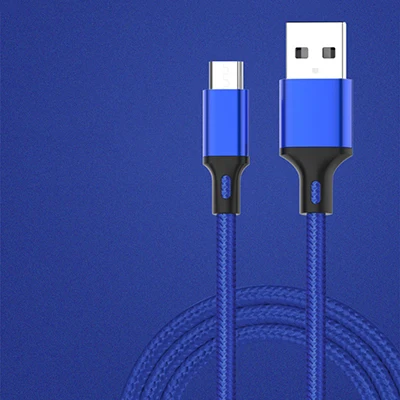 Sarika 0,5 м 1 м 1,5 м 2 м 3 м Micro USB кабель для мобильных телефонов Android Быстрая зарядка Макс A Microusb данных нейлоновый плетеный кабель провод - Цвет: Blue