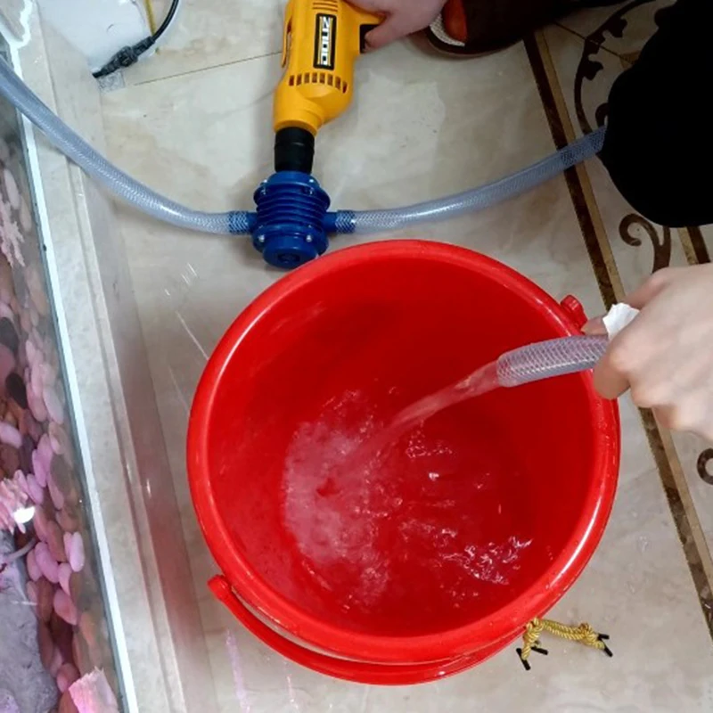 Мини самовсасывающая ручная электрическая дрель водяной насос домашний сад