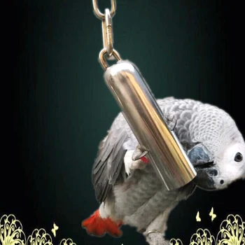 

Birds Toys Pet Parrot Toys For Cockatiels Stainless Steel Parrot Toy Bell Macaw Cage Accessories Cockatiel Toys Swing Bell