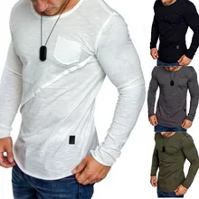 Новая Черная Мужская футболка для бега, Осенний длинный нарукавный инструмент, топы для фитнеса, бодибилдинга, Спортивная тонкая футболка для бега, одежда для занятий йогой