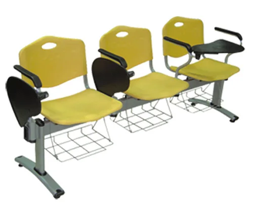 Contemporary 3 Beam Seating Office Writing Link Chair With Folding