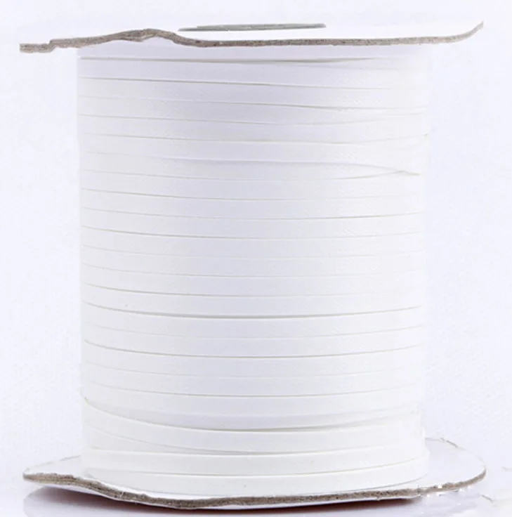 

3mm Milk White Flat Korea Cotton Waxed Cord Wax Rope Thread Jewelry Findings Accessories Bracelet Necklace String 200Yards/roll