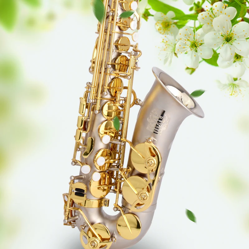 

Professional MIDWA Eb Alto Saxophone Drop E Surface Nickel Plated Hand Carved Patterns Saxophone Musical Instrument With Case