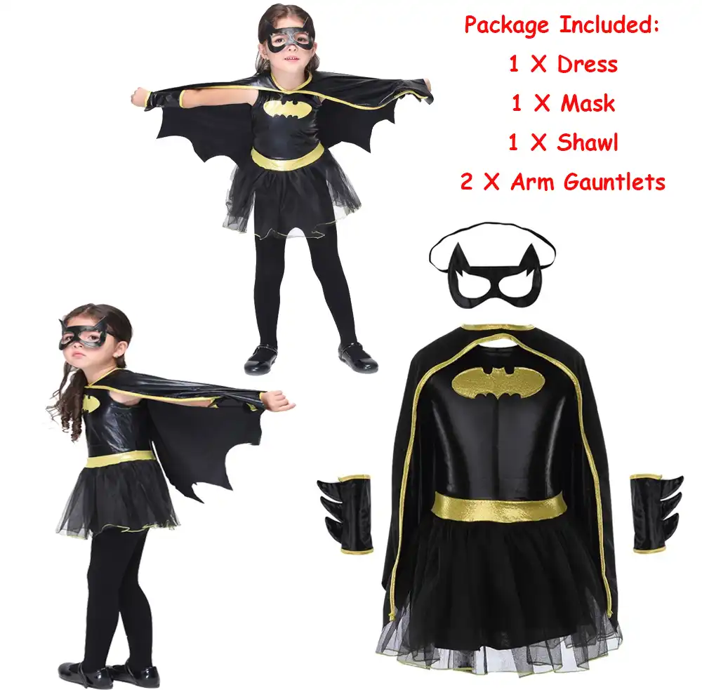 Disfraz De Batman Para Ninas Disfraz De Batman Para Ninas Disfraz De Superheroe Para Ninos Disfraz Para Ninos Disfraz De Carnaval Disfraz Para Fiesta Cosplay Manto Disfraces Para Ninas Aliexpress