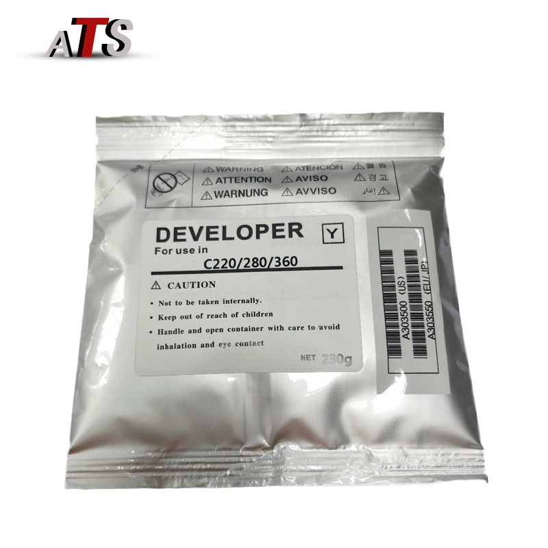 1Set Office accessories CMYK Developer Powder For Konica Minolta C220