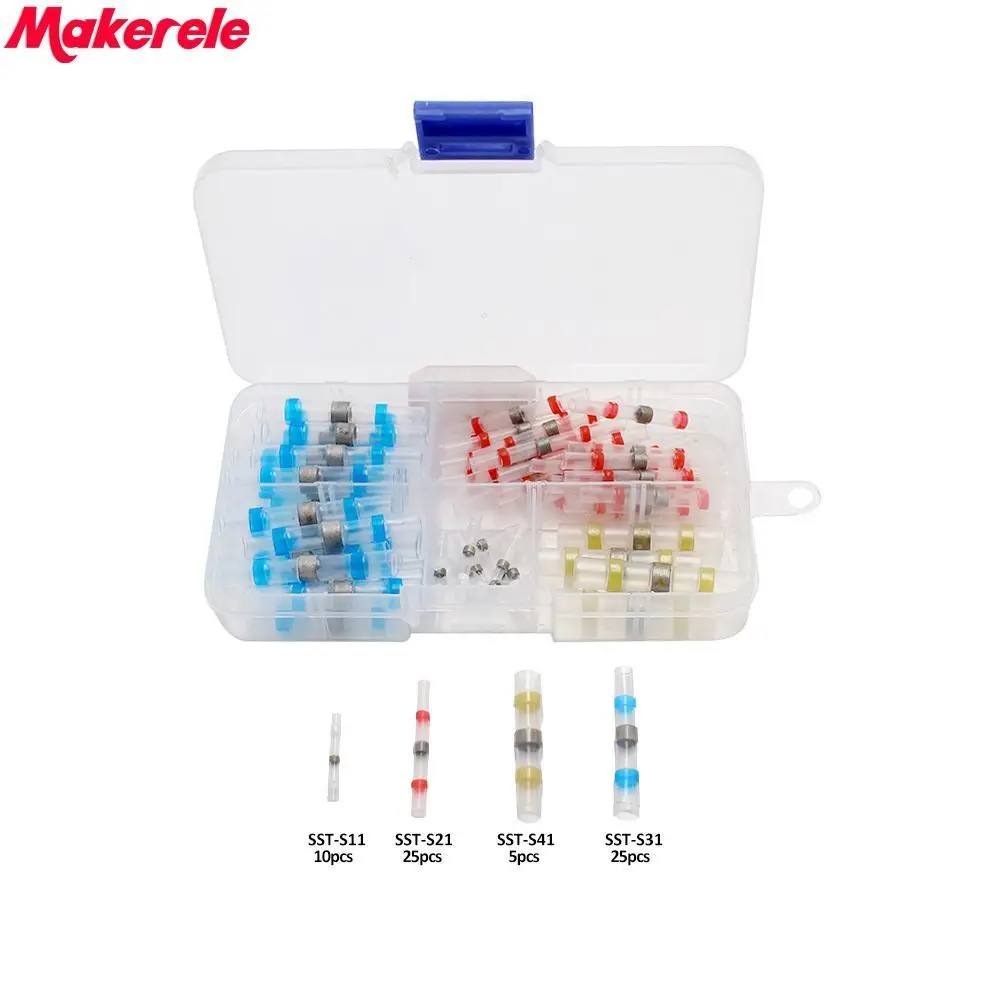 

65pcs/Box GP-H004 Heat Shrink Solder Sleeve Terminals Crimp Connector Spade makerele