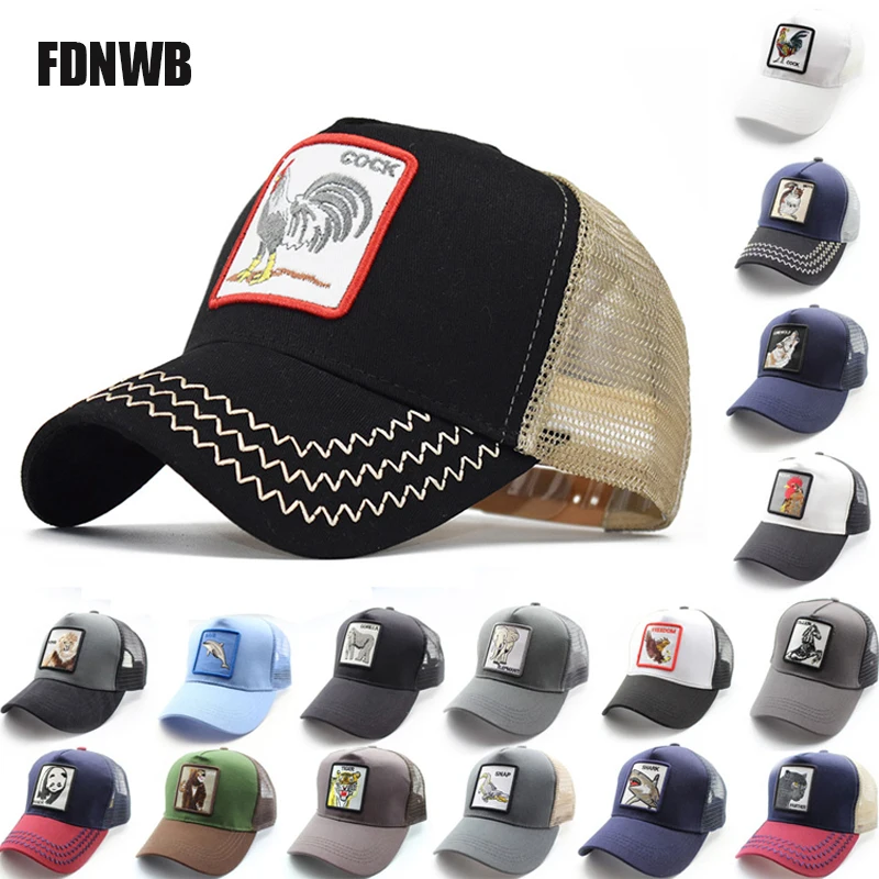 

FDNWB Mesh Baseball Cap Unisex Lovely Animals Caps Women&Men Snapback Cap Dad Hat Summer bone Adjustable gorras