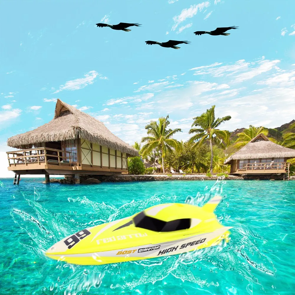 

4CH Mini High Speed RC Boat RC Ship Fast RC Boat Micro Remote Control Boat Rowing Radio Controlled Ship Summer Toy for Boy