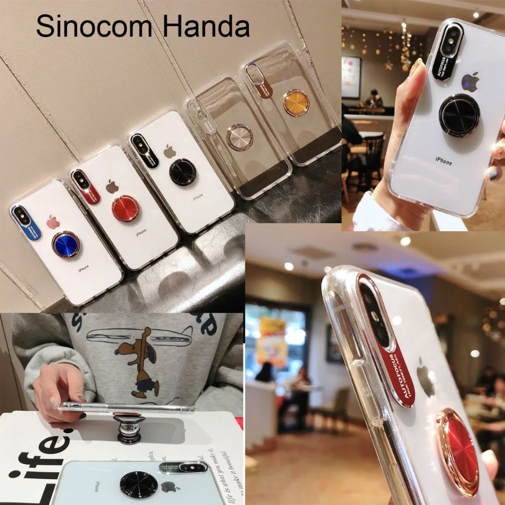 

Transparent Cover Case For Huawei P20 Lite Pro Mate 20 Pro Huawei P30 P30 Pro Nova 4 Shockproof Finger Ring Stand Clear Cover