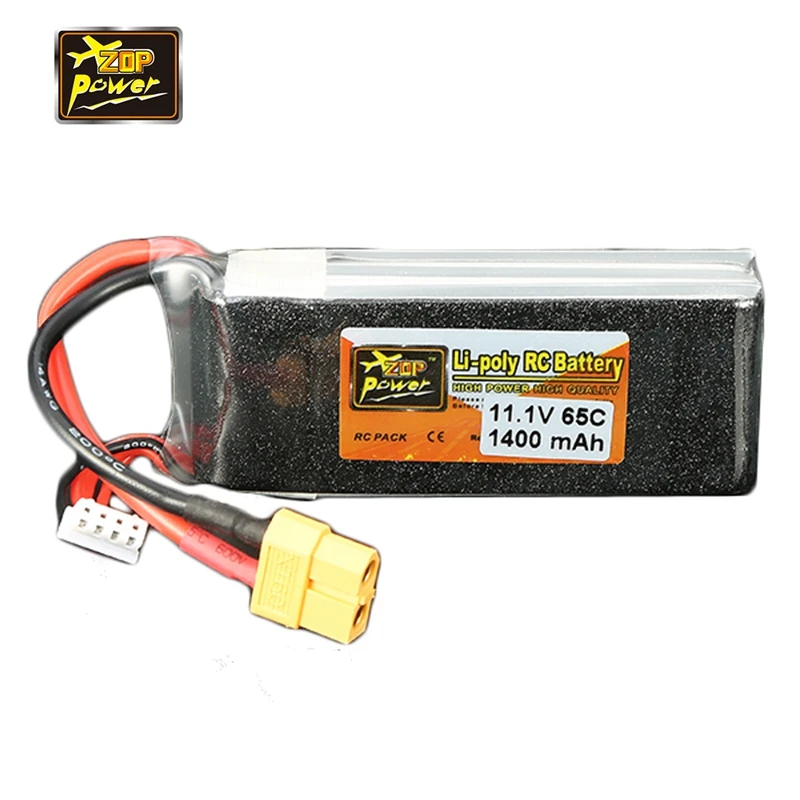 

ZOP Power 11.1V 1400mAh 65C 3S Lipo Battery XT60 Plug For RC Toys Models Racing Drone Helicopter Quadcopter Toys Spare Parts