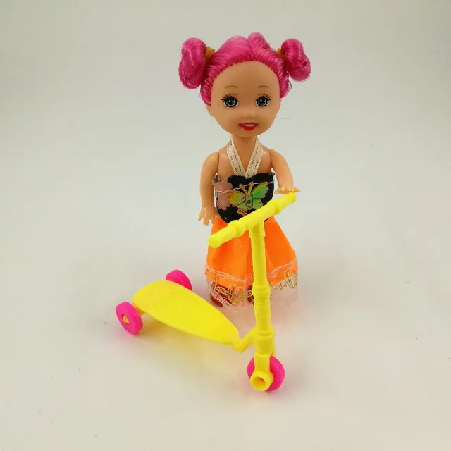 2pcs Kids Baby Scooter Mini Toy For Barbie Accessories Girls Birthday