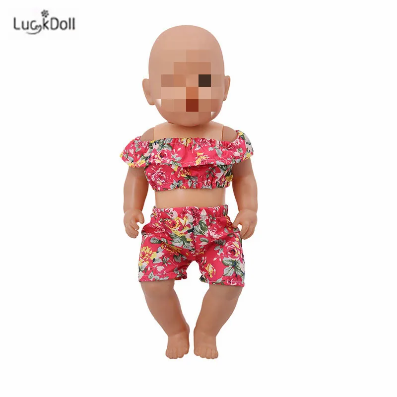 Комплект шорт с коротким рукавом LUCKDOLL размер 18 дюймов американский 43 см BabyDoll