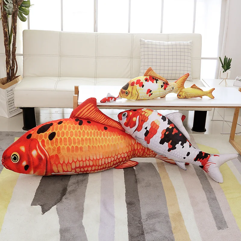 Красочная плюшевая игрушка Cyprinus Carpio Fish Koi Carp Реалистичная водная рыба плюши для